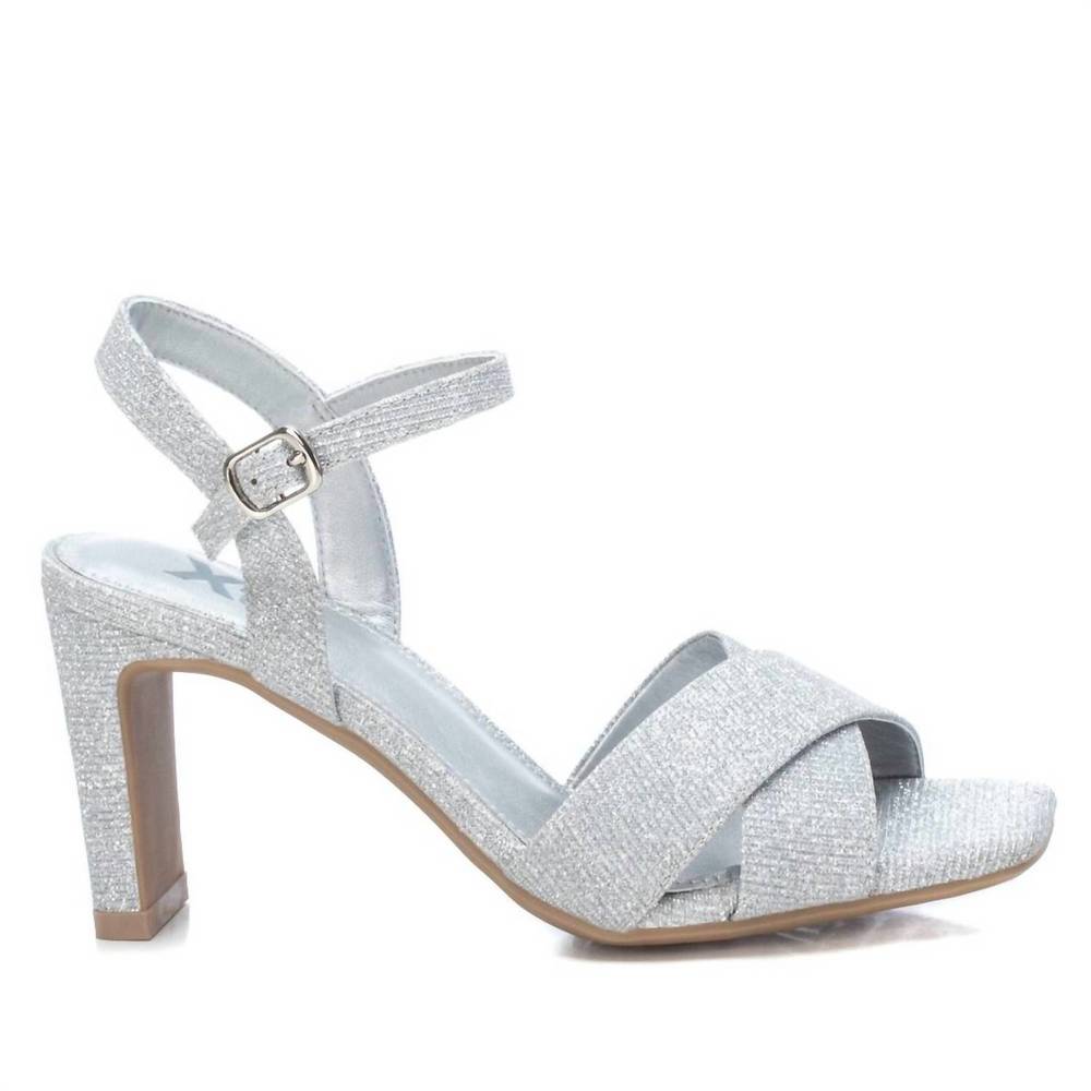 NEW XTI women's heeled sandals in silver